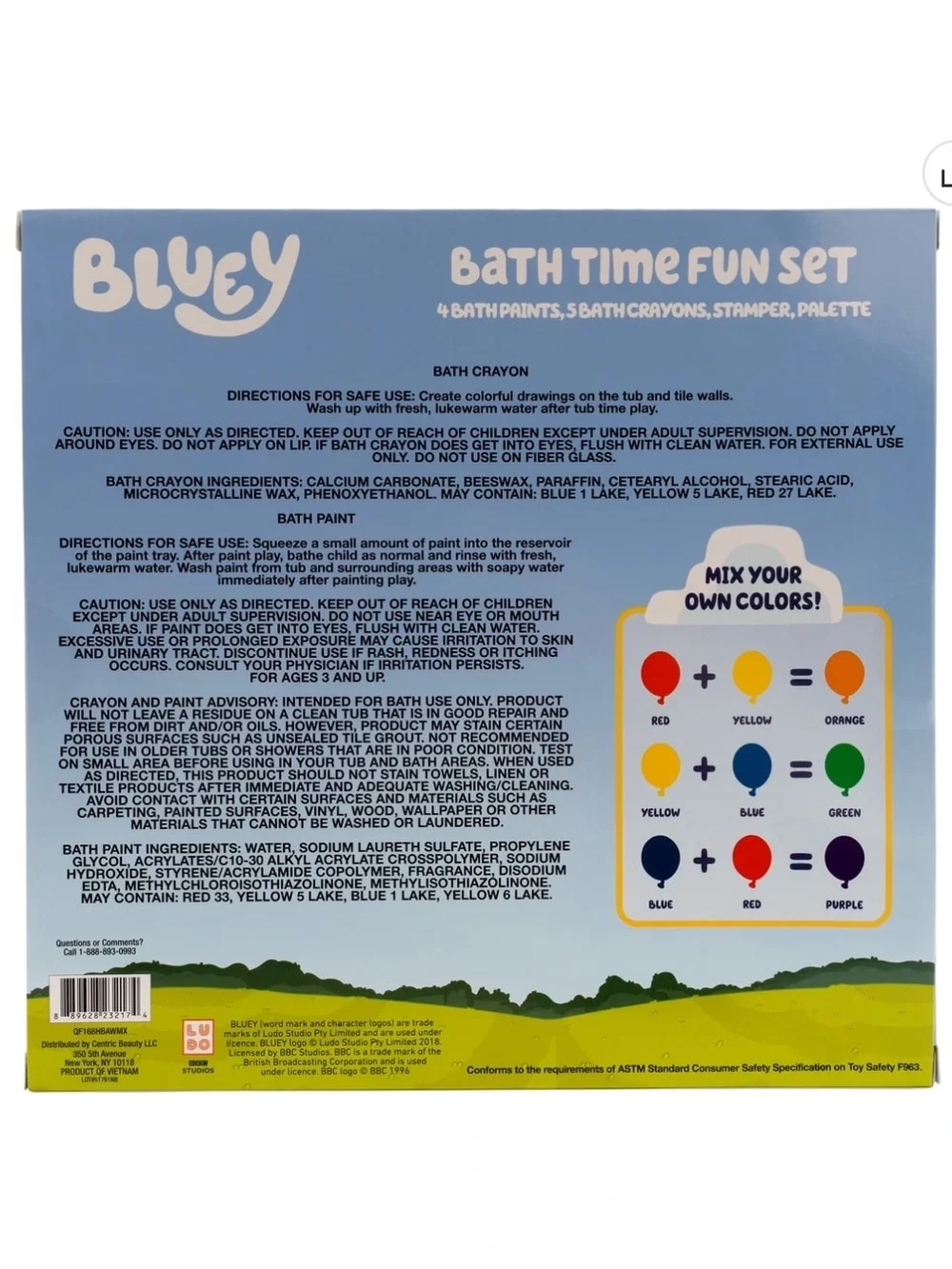 NWT BLUEY Bath Time 12 Pieces Fun Set